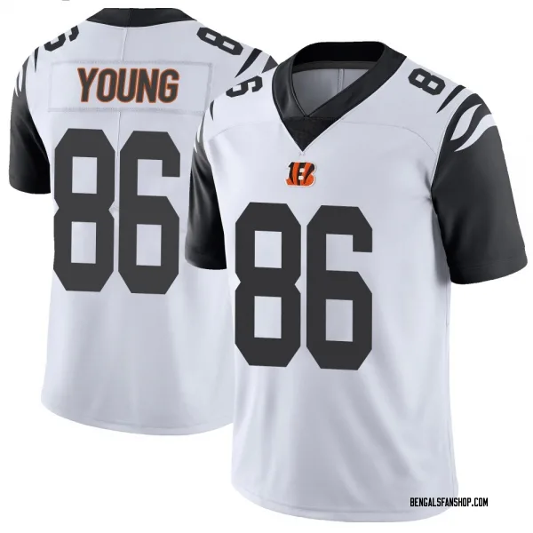 Men's Colbie Young Cincinnati Bengals Limited White Color Rush Vapor Untouchable Jersey