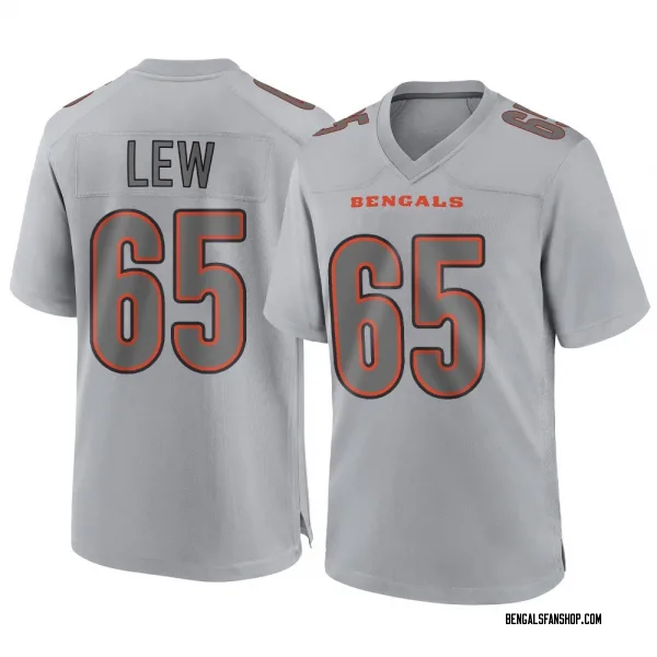 Men's Connor Lew Cincinnati Bengals Game Gray Atmosphere Fashion Jersey