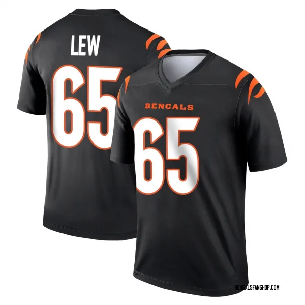 Men's Connor Lew Cincinnati Bengals Legend Black Jersey