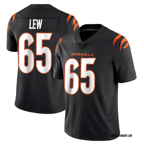 Men's Connor Lew Cincinnati Bengals Limited Black Team Color Vapor Untouchable Jersey