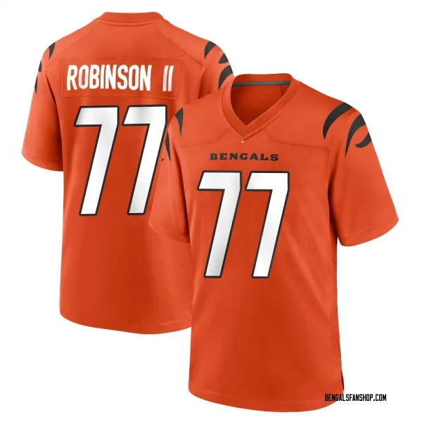 Men's Corey Robinson II Cincinnati Bengals Game Orange Jersey
