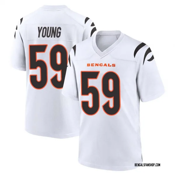 Men's Craig Young Cincinnati Bengals Game White Jersey