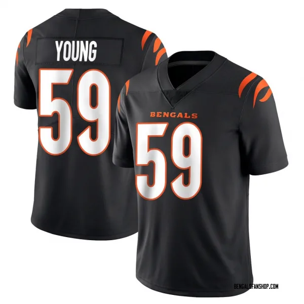 Men's Craig Young Cincinnati Bengals Limited Black Team Color Vapor Untouchable Jersey