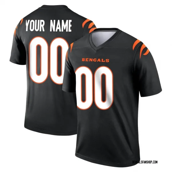 Men's Custom Cincinnati Bengals Legend Black Jersey