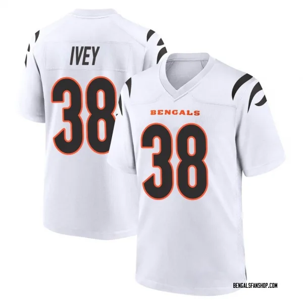Men's DJ Ivey Cincinnati Bengals Game White Jersey