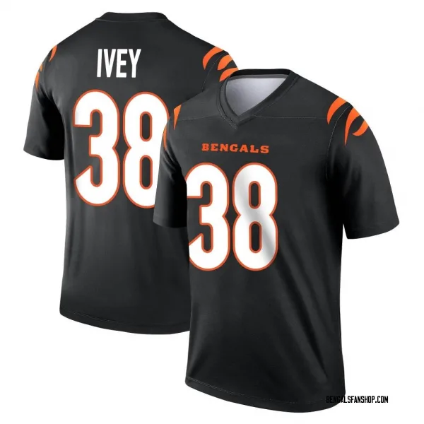 Men's DJ Ivey Cincinnati Bengals Legend Black Jersey