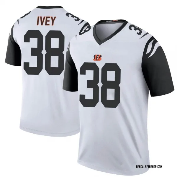 Men's DJ Ivey Cincinnati Bengals Legend White Color Rush Jersey