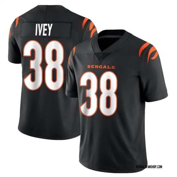 Men's DJ Ivey Cincinnati Bengals Limited Black Team Color Vapor Untouchable Jersey