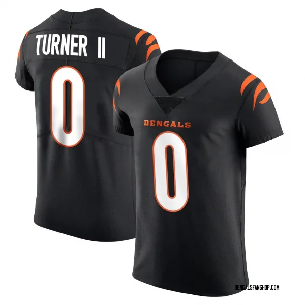 Men's DJ Turner II Cincinnati Bengals Elite Black Team Color Vapor Untouchable Jersey