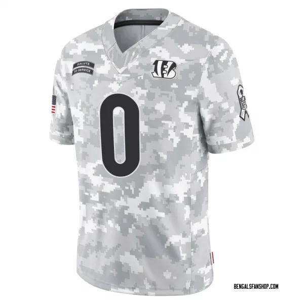 Men's DJ Turner II Cincinnati Bengals Limited Arctic Camo 2024 Salute to Service Jersey