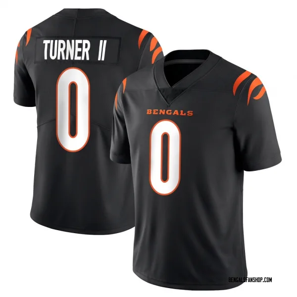 Men's DJ Turner II Cincinnati Bengals Limited Black Team Color Vapor Untouchable Jersey