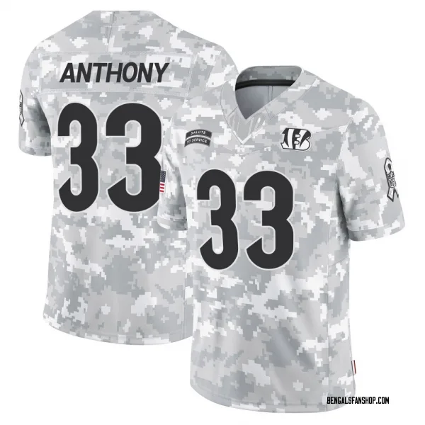 Men's Daijahn Anthony Cincinnati Bengals Limited Arctic Camo 2024 Salute to Service Jersey