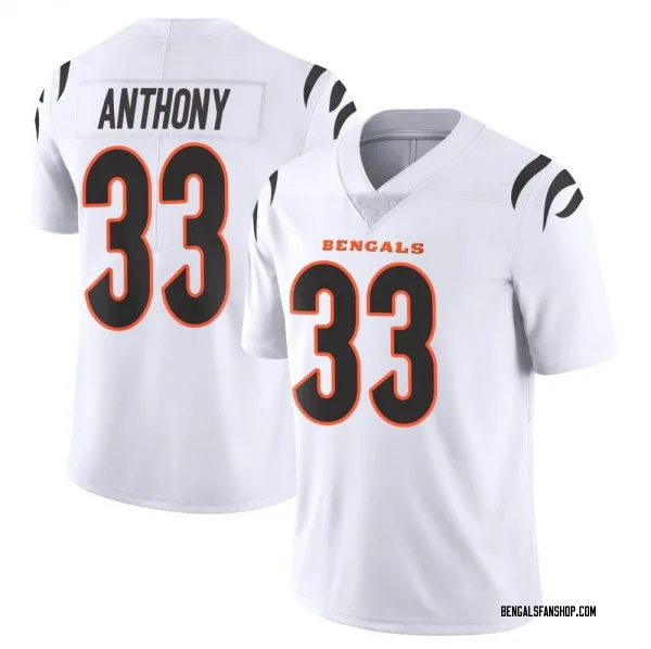 Men's Daijahn Anthony Cincinnati Bengals Limited White Vapor Untouchable Jersey