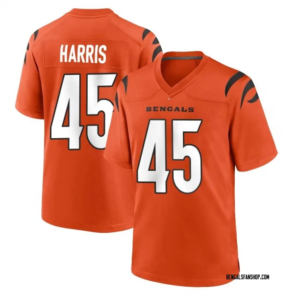 Men's Darien Harris Cincinnati Bengals Game Orange Jersey