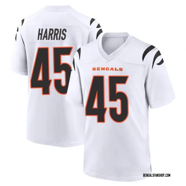 Men's Darien Harris Cincinnati Bengals Game White Jersey
