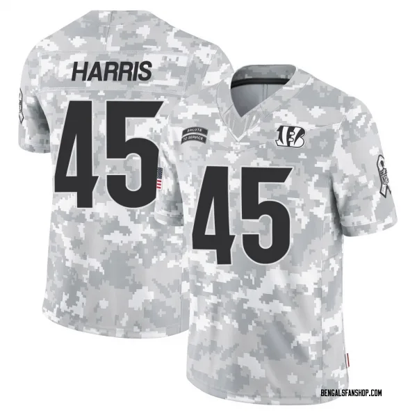 Men's Darien Harris Cincinnati Bengals Limited Arctic Camo 2024 Salute to Service Jersey