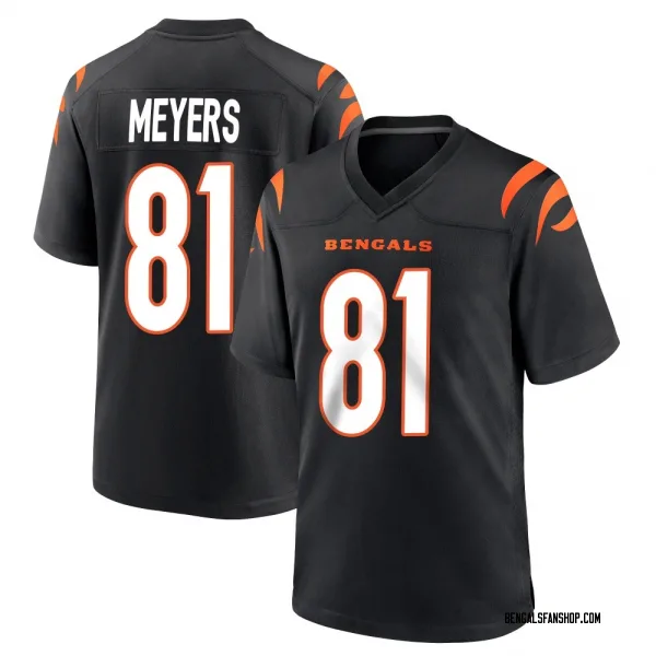 Men's Dohnte Meyers Cincinnati Bengals Game Black Team Color Jersey
