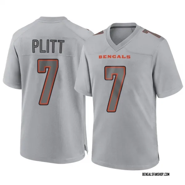 Men's Drew Plitt Cincinnati Bengals Game Gray Atmosphere Fashion Jersey