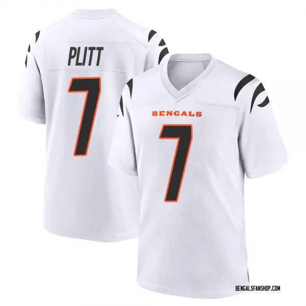 Men's Drew Plitt Cincinnati Bengals Game White Jersey