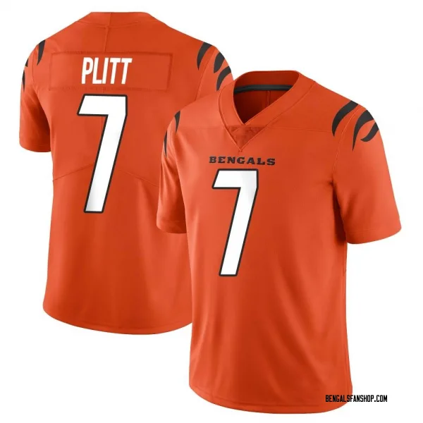 Men's Drew Plitt Cincinnati Bengals Limited Orange Vapor Untouchable Jersey