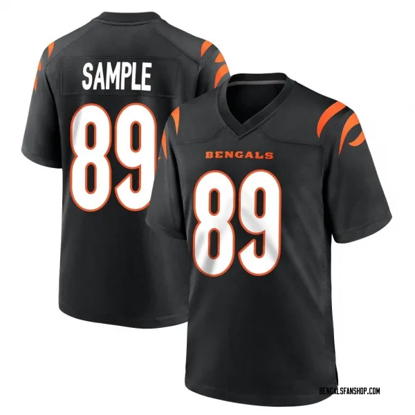 Men's Drew Sample Cincinnati Bengals Game Black Team Color Jersey