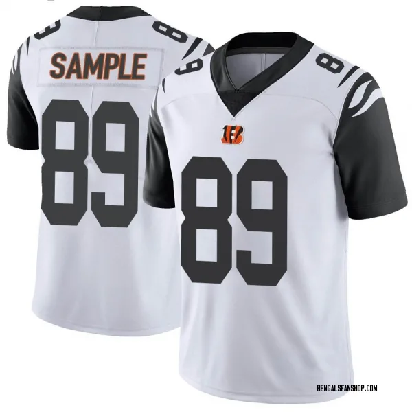 Men's Drew Sample Cincinnati Bengals Limited White Color Rush Vapor Untouchable Jersey