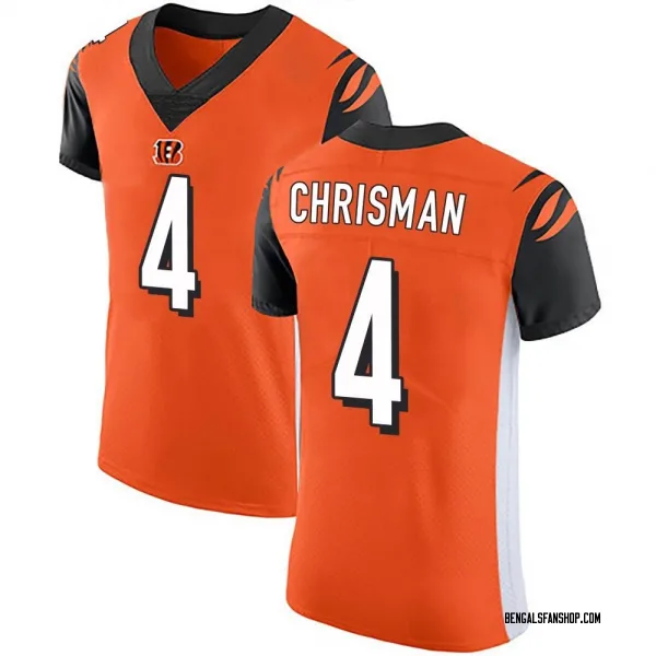 Men's Drue Chrisman Cincinnati Bengals Elite Orange Alternate Vapor Untouchable Jersey