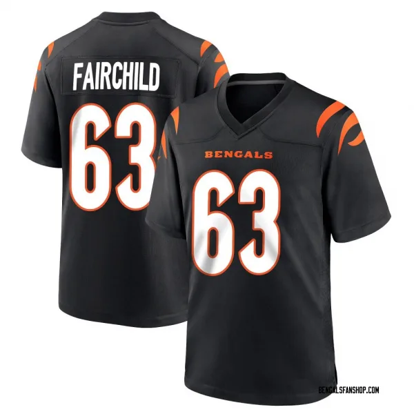 Men's Dylan Fairchild Cincinnati Bengals Game Black Team Color Jersey