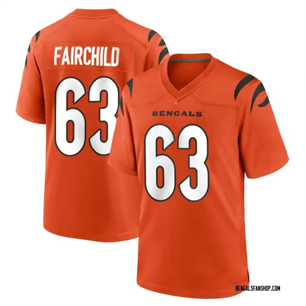 Men's Dylan Fairchild Cincinnati Bengals Game Orange Jersey
