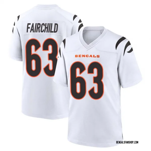 Men's Dylan Fairchild Cincinnati Bengals Game White Jersey