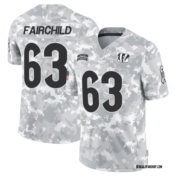 Men's Dylan Fairchild Cincinnati Bengals Limited Arctic Camo 2024 Salute to Service Jersey