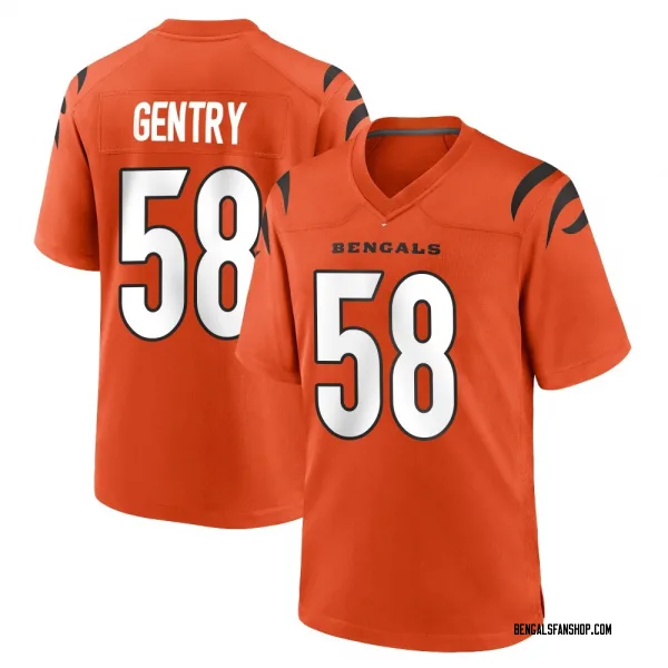 Men's Eric Gentry Cincinnati Bengals Game Orange Jersey