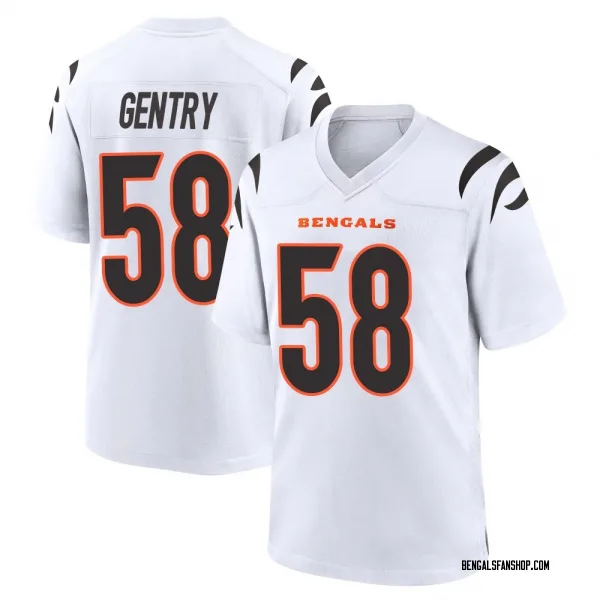 Men's Eric Gentry Cincinnati Bengals Game White Jersey