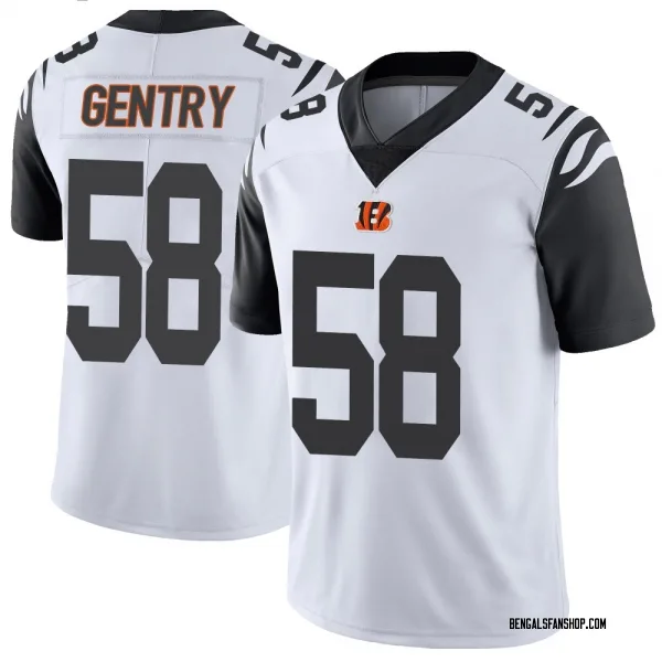 Men's Eric Gentry Cincinnati Bengals Limited White Color Rush Vapor Untouchable Jersey