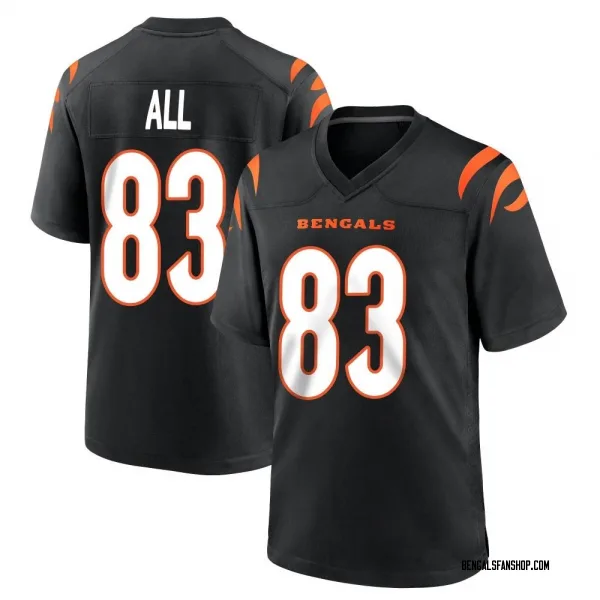 Men's Erick All Jr. Cincinnati Bengals Game Black Team Color Jersey