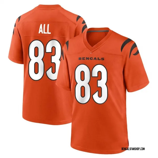 Men's Erick All Jr. Cincinnati Bengals Game Orange Jersey