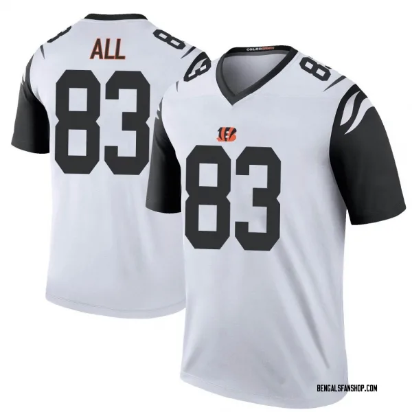 Men's Erick All Jr. Cincinnati Bengals Legend White Color Rush Jersey