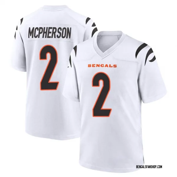Men's Evan McPherson Cincinnati Bengals Game White Jersey