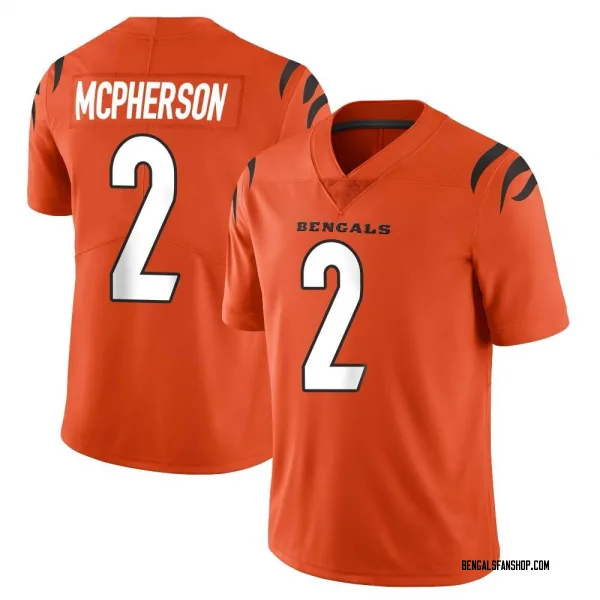 Men's Evan McPherson Cincinnati Bengals Limited Orange Vapor Untouchable Jersey