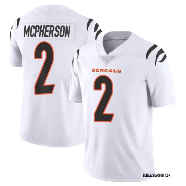 Men's Evan McPherson Cincinnati Bengals Limited White Vapor Untouchable Jersey