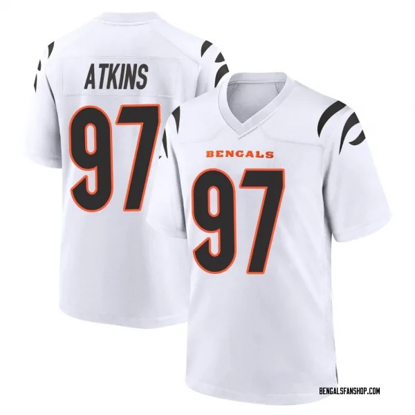 Men's Geno Atkins Cincinnati Bengals Game White Jersey