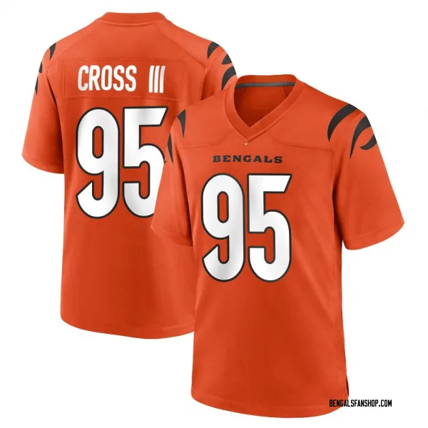 Men's Howard Cross III Cincinnati Bengals Game Orange Jersey