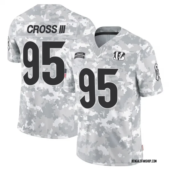 Men's Howard Cross III Cincinnati Bengals Limited Arctic Camo 2024 Salute to Service Jersey
