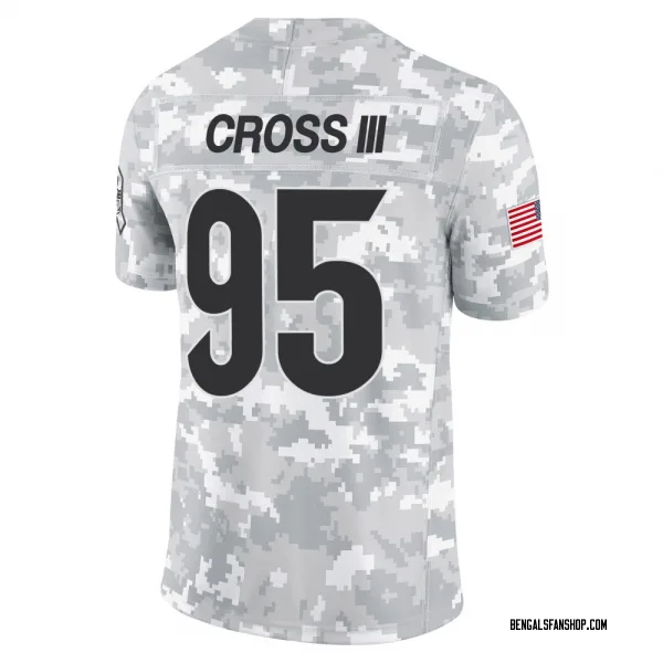 Men's Howard Cross III Cincinnati Bengals Limited Arctic Camo 2024 Salute to Service Jersey