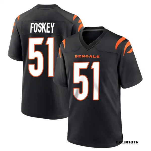 Men's Isaiah Foskey Cincinnati Bengals Game Black Team Color Jersey