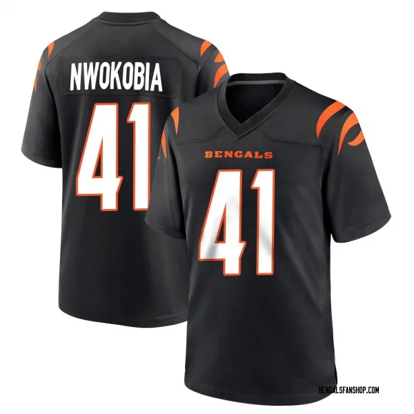 Men's Isaiah Nwokobia Cincinnati Bengals Game Black Team Color Jersey
