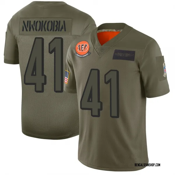 Men's Isaiah Nwokobia Cincinnati Bengals Limited Camo 2019 Salute to Service Jersey