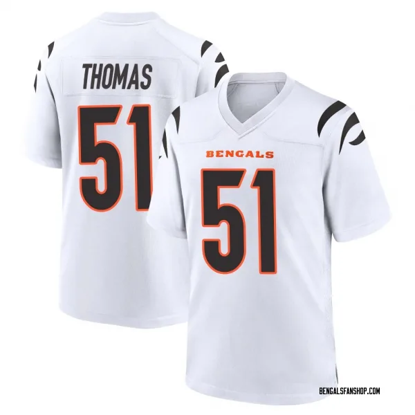 Men's Isaiah Thomas Cincinnati Bengals Game White Jersey