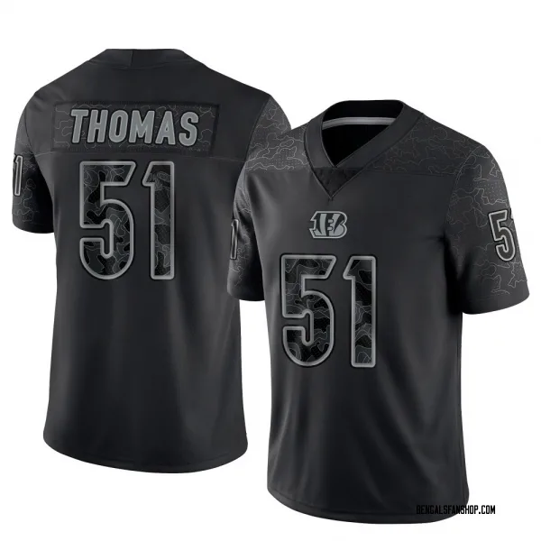 Men's Isaiah Thomas Cincinnati Bengals Limited Black Reflective Jersey