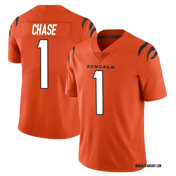 Men's Ja'Marr Chase Cincinnati Bengals Limited Orange Vapor Untouchable Jersey
